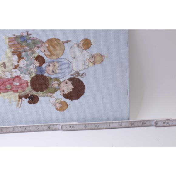 Precious Moments, Nativity Scene, Counted cross-stitch, Completed, Manger Scene - Picture 4 of 4